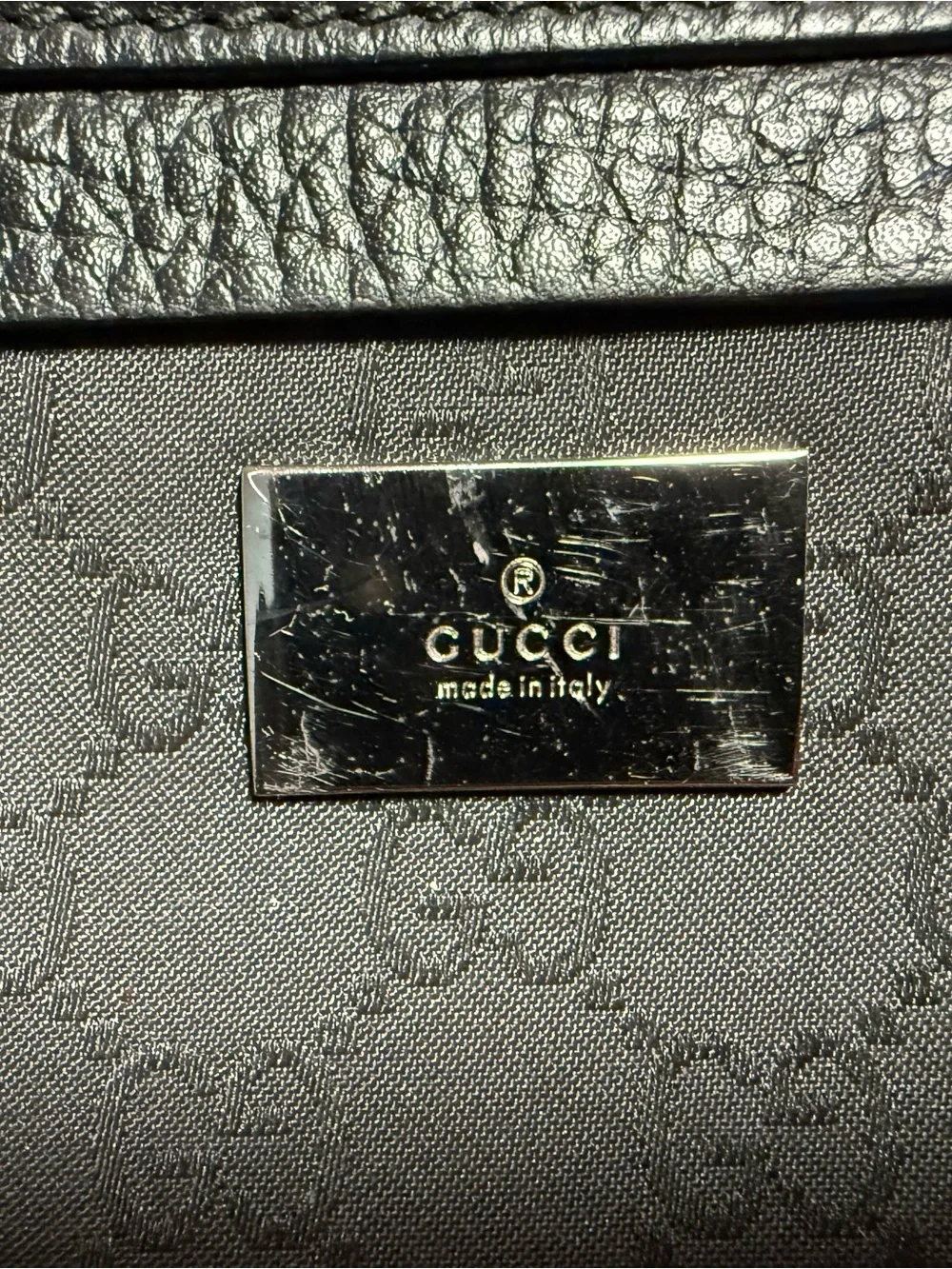 Gucci - GG Print Nylon Body/Belt/Crossbody Bag - Black/Silver - 336672